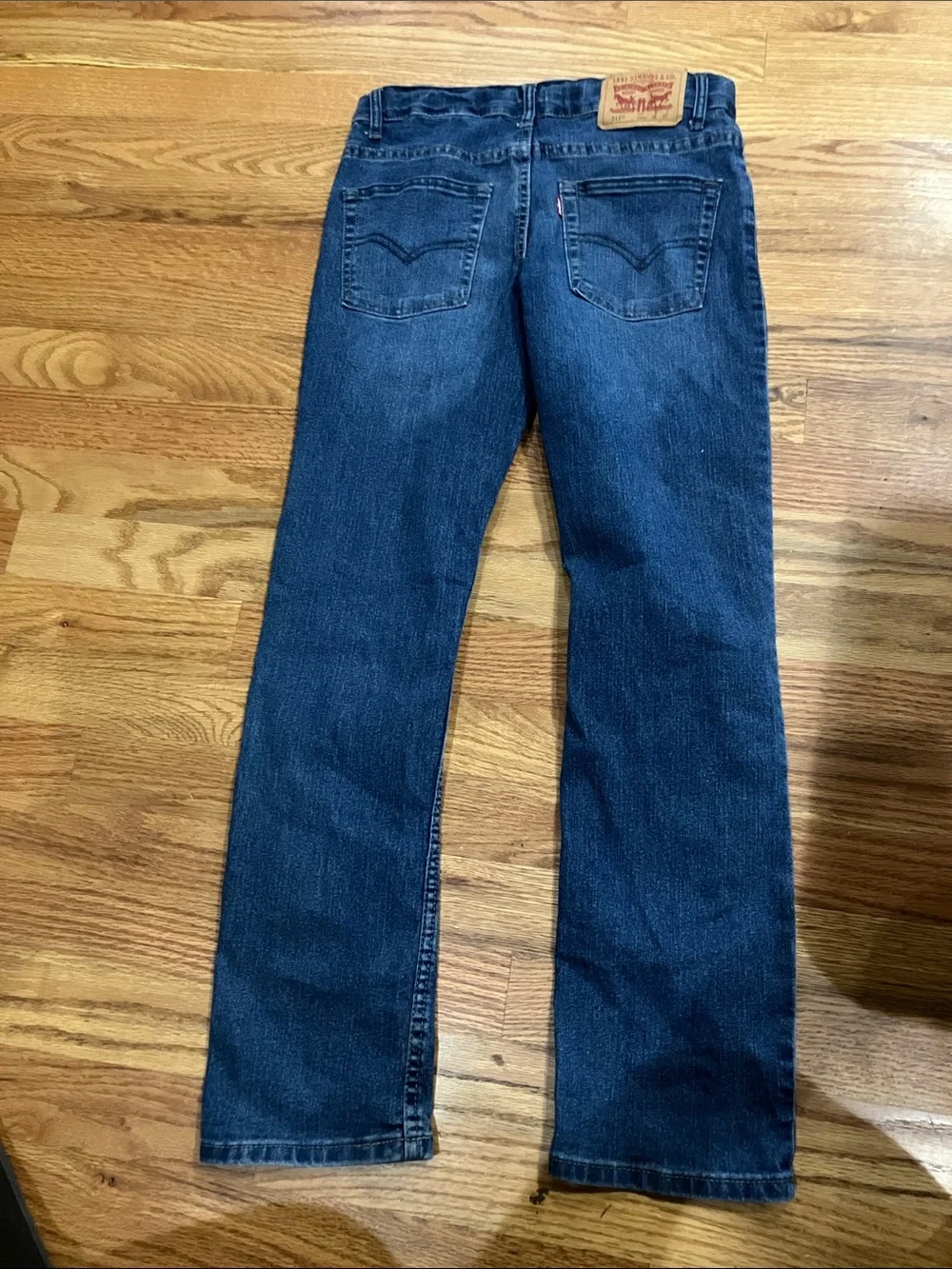 Levi's Straight-Leg Dark Blue Denim Jeans Boys 12 Reg EUC